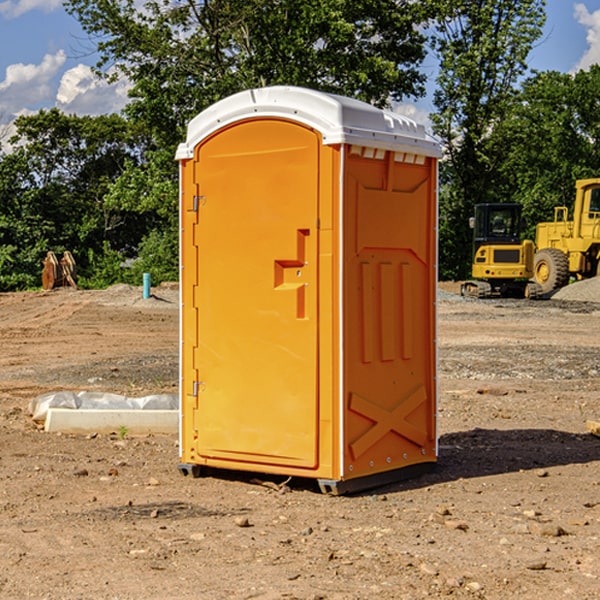 how often are the porta potties cleaned and serviced during a rental period in Hawks